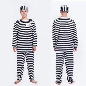 Costume d'Halloween pour enfant : Ensemble <span class=keywords><strong>de</strong></span> déguisement <span class=keywords><strong>de</strong></span> prisonnier/criminel familial – Tenue <span class=keywords><strong>de</strong></span> détenu pour cosplay - Product Image 5