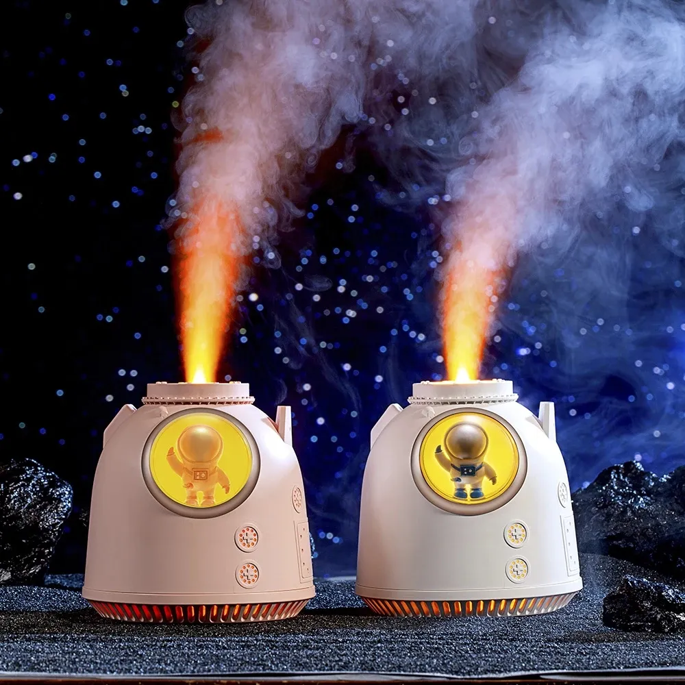 Humidificateur de chambre de retour d'astronaute avec lampe d'ambiance de flamme purificateur hydratant de bureau 2022