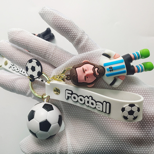 High Quality Football Star <b>Cartoon</b> Doll Keychain 3D PVC Soccer <b>Cartoon</b> Doll Keychain Customization - Product Image 5