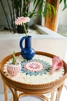 Meilleur Choix Table Basse Convertible Pliante Moderne en Rotin Floral avec Plateau Nacre Personnalisé OEM pour Salon
