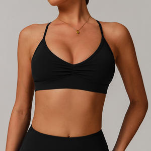 Vente en gros de soutien-gorge de yoga à col en V à séchage rapide - Product Image 6