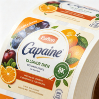 Étiquettes autocollantes en vinyle brillant, écologiques, résistantes à l'huile et à l'eau, pour jus de fruits, confitures, boissons et emballages alimentaires