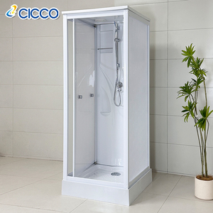 Salle de bain carré petit 82x82 cm blanc cabine de douche étanche verre dépoli verre trempé coin cabines de douche - Product Image 1