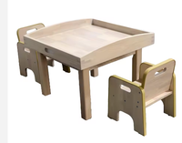 Table d'activités sensorielles et de lecture ergonomique en bois pour enfants de maternelle