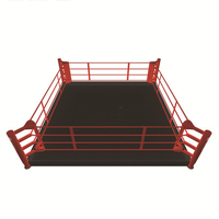 Cage de MMA professionnelle pliable, ring de boxe en cuir artificiel, logo personnalisé, carré, compétition, acier inoxydable, personnalisable