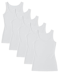 Débardeur côtelé tricoté personnalisé pour femme, coupe ajustée, couleur unie, extensible, doux, écologique, respirant, décontracté, avec logo frontal, 100 % coton - Product Image 1