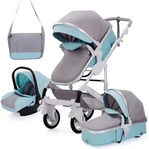 Venta Directa de Fábrica, Cochecito de Bebé 3 en 1 con Asiento Reversible, Material de Lino, Diseño Plegable, Asiento de Coche Incluido - Product Image 2