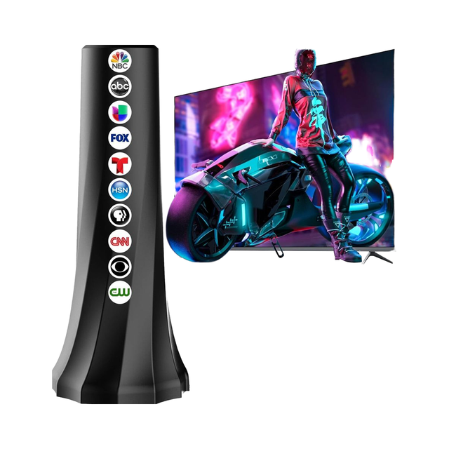 2025 Smart TV Indoor Antenna with 1200 Miles Range HDTV Amplifier Signal Booster Supports 8K 4K 1080p on All TVs"
