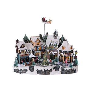 Venta al por Mayor de Árboles de Navidad Animados con Luces LED y Casas de Pueblo Navideñas Giratorias para Decoración Navideña y Regalos - Product Image 1