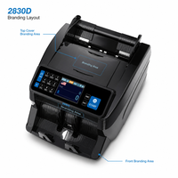 Compteuse de billets 2830D avec détection UV, MG, IR, MT et CIS unique, trieuse de devises multi-devises pour petites entreprises et magasins