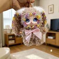 Peluche Lapin Lolita à Bords Frisés et Cheveux Bouclés, Best-seller (Fibre de Polyester) – Adorable Poupée pour Machines à Pinces, Porte-clés, Fêtes