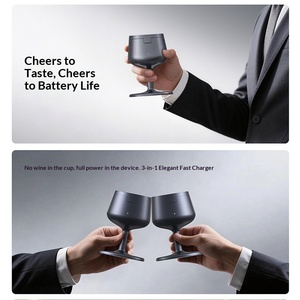 Caricatore Wireless Magnetico Qi2.2 25W a Forma di Bicchiere di Vino, Stazione di <span class=keywords><strong>Ricarica</strong></span> Rapida 3 in 1 per Telefono, Orologio e Auricolari - Product Image 5