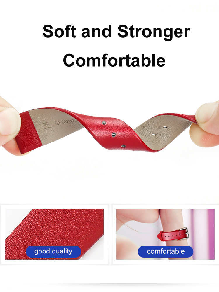 High Quality Genuine Leather Strap for Smart Watches Very Soft 8mm to 24mm Sizes Quality Watch Accessories