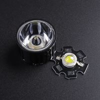 Réflecteurs optiques de conception moderne de 20 mm, lentille collimateur LED en PMMA pour caches d'éclairage intérieur
