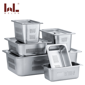 Welon-Sartenes de acero inoxidable 201 GN estilo americano, plato de frotamiento, sartén para comida, estándar/antiinterferencias, varios tamaños para hoteles - Product Image 6