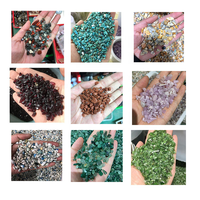 Cristaux et pierres en vrac 100g, gravier de méditation poli, copeaux de cristal pour la guérison, pierres de Feng Shui, décoration de la maison