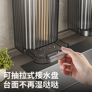 Acrylic Kitchen Cutlery Basket Rectangle Space Saving Storage Rack For Sink Countertop Organization - Product Image 3
