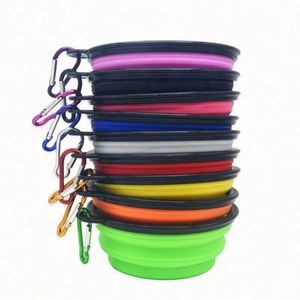 New Design Silicone Folding Dog Bowl Portable Pet Bowl Multifunctional Outdoor Hanging Folding Dog Basin - Product Image 4