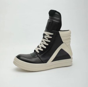 Rick High Top scarpe sportive da passeggio <span class=keywords><strong>nere</strong></span> piatte da donna di marca di lusso da <span class=keywords><strong>uomo</strong></span> donna firmate Sneakers alte - Product Image 2
