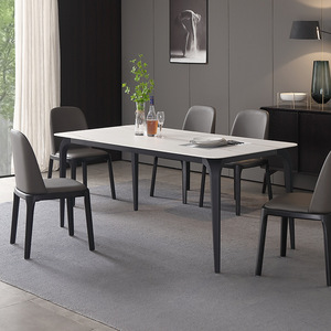 Mesas de comedor para cocina, juego de madera con sillas modernas, 12 asientos, de granito importado chino - Product Image 4
