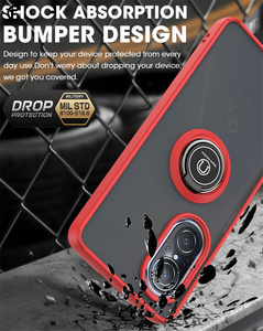 เคสโทรศัพท์ขอบสีโปร่งแสงผิวด้านแบบไฮบริด,เคสมีห่วงหมุนได้360องศาสำหรับ Huawei Nova 9 9 9 <span class=keywords><strong>SE</strong></span> 9 Pro - Product Image 4