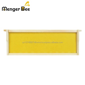 Nouvelles cadres de ruche Langstroth moyennes Menger Bee avec fondation de nid d'abeille en plastique jaune, pin de Nouvelle-Zélande - Product Image 6