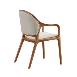 Italian Minimalist Dining Chair Home Nordic Solid Wood <b>Stool</b> Balcony Leisure Study Writing Armchair - Product Image 5