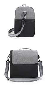 <b>Insulated</b> Reusable <b>Lunch</b> <b>Box</b> Leakproof Cooler Tote Bag Freezable With Adjustable Shoulder Strap for Office Picnic - Product Image 4