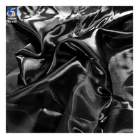 YX581-3 Noir Tissu Organza de Robe de Mariée Premium Fluide à l'Éclat Métallique - Tissu Liquide en Soie pour Accessoires de Mariée et Projets DIY de Créateur