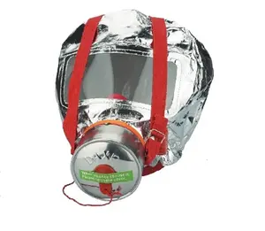 Ati-fire EN 403防火面罩30分钟烟雾有毒过滤器防火防毒面具紧急逃生罩氧气防毒面具
