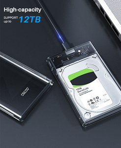 OSCOO HD1 2.5 英寸 SATA HDD/SSD 外壳，USB 3.0 Micro B，支持 UASP，透明 ABS+PC 外壳，适用于电脑应用 - Product Image 3