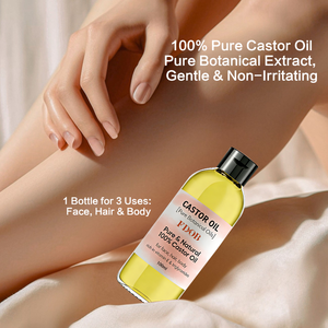 Kaltgepresstes Rizinusöl für Männer und Frauen, <span class=keywords><strong>Haarausfall</strong></span>-Prävention und Haarwuchs-Förderung, Ätherisches Öl und Körpermassageöl - Product Image 2