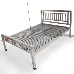 Vente Directe d'Usine Lit en Acier Inoxydable Amovible et Stable Mobilier de Chambre pour Hôpital Maison de Retraite <span class=keywords><strong>Appartement</strong></span> en Métal - Product Image 2