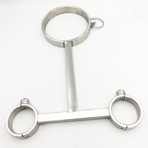 MOG-Collar de Bondage Bdsm de <span class=keywords><strong>acero</strong></span> inoxidable, esposas de restricción esclavo, juguetes sexuales <span class=keywords><strong>para</strong></span> <span class=keywords><strong>hombre</strong></span> y mujer - Product Image 1