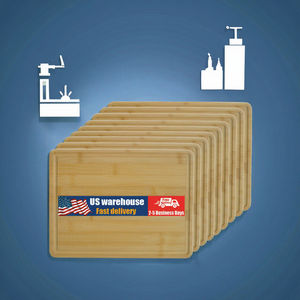 Planche à découper personnalisée avec logo OEM, en bambou écologique, nouveaux designs décoratifs, faible MOQ pour les marques. - Product Image 3