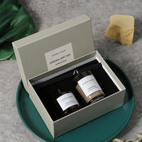ODIS Juego de Velas Aromáticas Ecológicas Hechas a Mano de Lujo, Cera de Soya, Aromaterapia, Frasco de Vidrio con Tapa de Madera, Etiqueta Privada, Cumpleaños