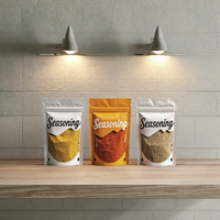 Sachet Doypack Personnalisé de Qualité Alimentaire avec Fenêtre et Fermeture Zip Refermable pour l'Emballage de Poudres d'Assaisonnement et d'Épices