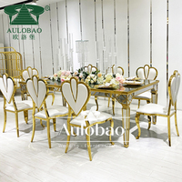 Chaise de salle à manger rembourrée en acier inoxydable doré moderne, utilisée pour les mariages, les hôtels et les banquets