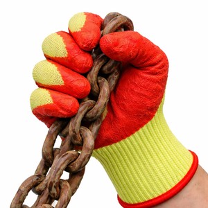 Gants en latex froissé CVC, fabricant vietnamien, antidérapants, de sécurité, pour le travail, avec poignet en tricot élastique, respirants, résistants à l'abrasion - Product Image 1