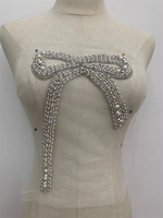 Personnalisé Délicat À La Main Arc Strass Applique pour Robe