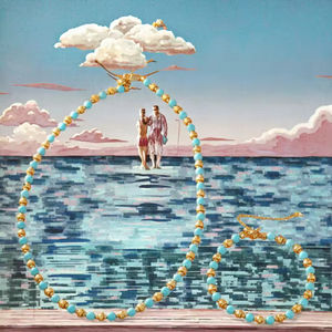 工場直販 レディースネックレス＆ブレスレットセット ハンドメイド ターコイズビーズ ビーチアクセサリー - Product Image 4