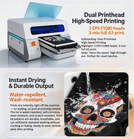 Imprimante textile directe sur vêtement A3, imprimante 3D pour t-shirts, chaussures, sweat-shirts, impression 3D, imprimante DTG