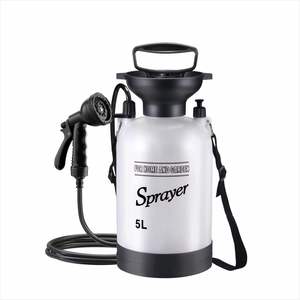 Douche portable en acrylique Cargill de 5 litres pour la construction et le camping en plein air - Kit de rinçage pour le surf et pompe de douche de plage - Manuel à gaz - Product Image 4