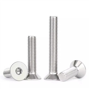 Vis à tête fraisée M3 x 12 mm, acier au carbone de grade 4.8, filetage grossier, zinguées, à tête hexagonale - Product Image 3