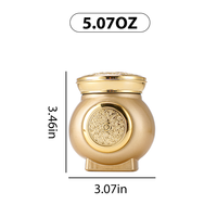 Pot en verre de luxe de style arabe avec bouchon en plastique enduit, bouteille en verre multicolore OEM pour crème pour le visage