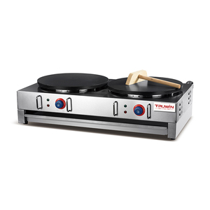 Électrique Collation Équipement De Fabrication 3KW + 3KW Électrique Rotatif À <span class=keywords><strong>Double</strong></span> Crêpière Commercial Crêpe Machine - Product Image 1