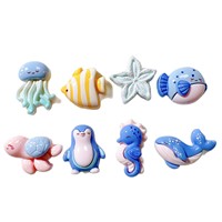 Colle crème faite à la main accessoires de bricolage coque de téléphone chaussures-Patch en résine marine perles acryliques en vrac méduse perles de Lucite en plastique