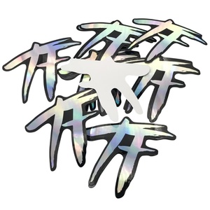 Adesivos Holográficos Decorativos à Prova d'Água para Exterior, Decalques de Logotipo da Empresa, Etiquetas de Embalagem, Adesivos Personalizados Cortados a Laser - Product Image 2