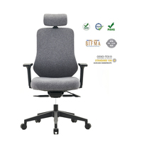 Chaises de bureau exécutives ergonomiques modernes pour bureaux partagés, avec dossier en tissu maillé et base en nylon, pivotantes