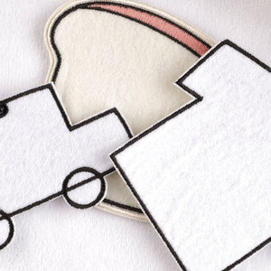 Tự Làm Hàn Quốc Sắt Tự Làm Túi Phụ Kiện Tên Móc Khóa Cho Trẻ Em Vải Thẻ Chìa Khóa Trống Vải Thẻ Chìa Khóa - Product Image 4